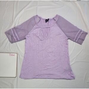 Womens Joe Boxer Purple shirt. Size Large. Short Sleeve.